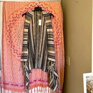 Sleeveless sweater cardigan